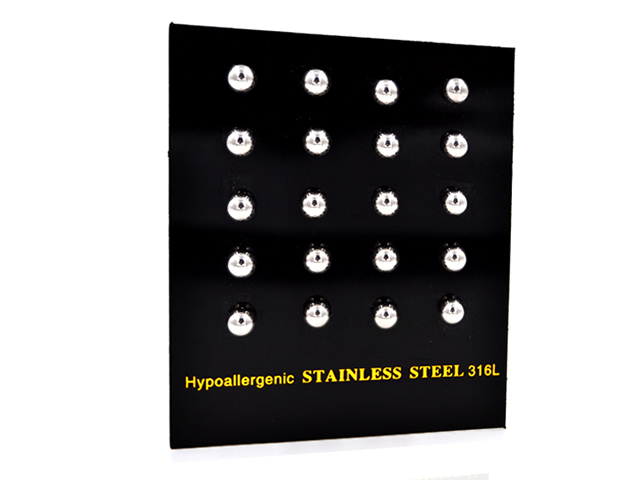 Edelstahlohrstecker 5 mm (10 Paar)