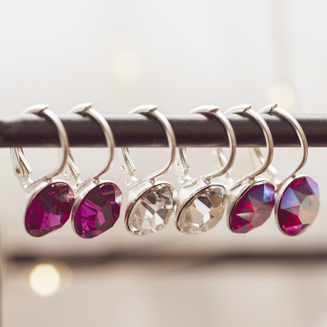 Ohrhänger HK39TB mit Premium Crystal in 8 mm