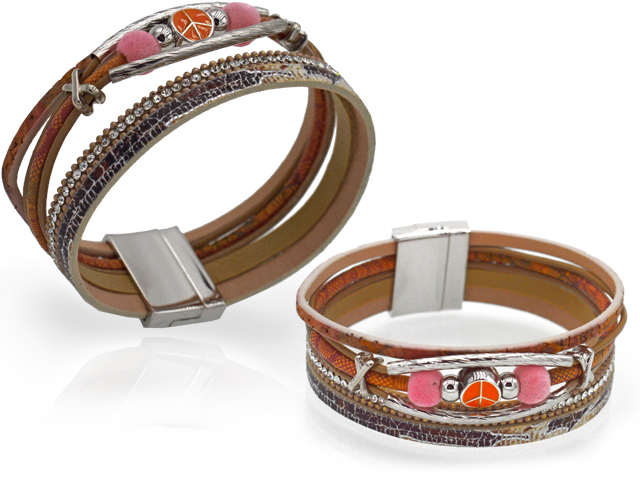 Armband mit Anhänger Peace (19 cm)