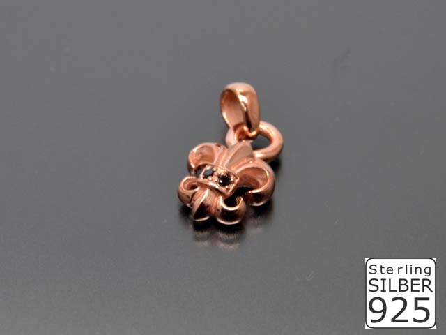 Anhänger französische Lilie rosévergoldet