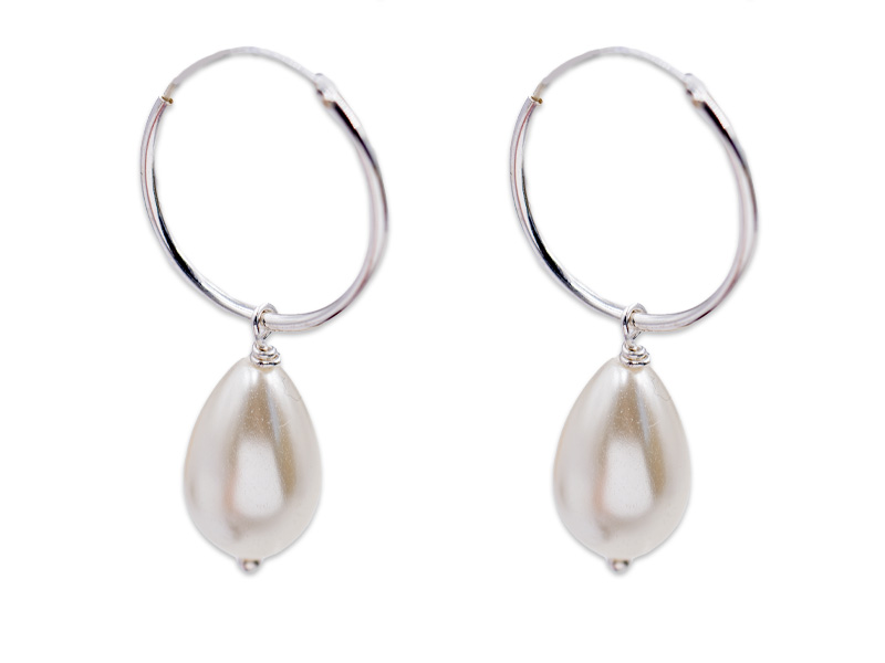 Creolen mit Glasperlen