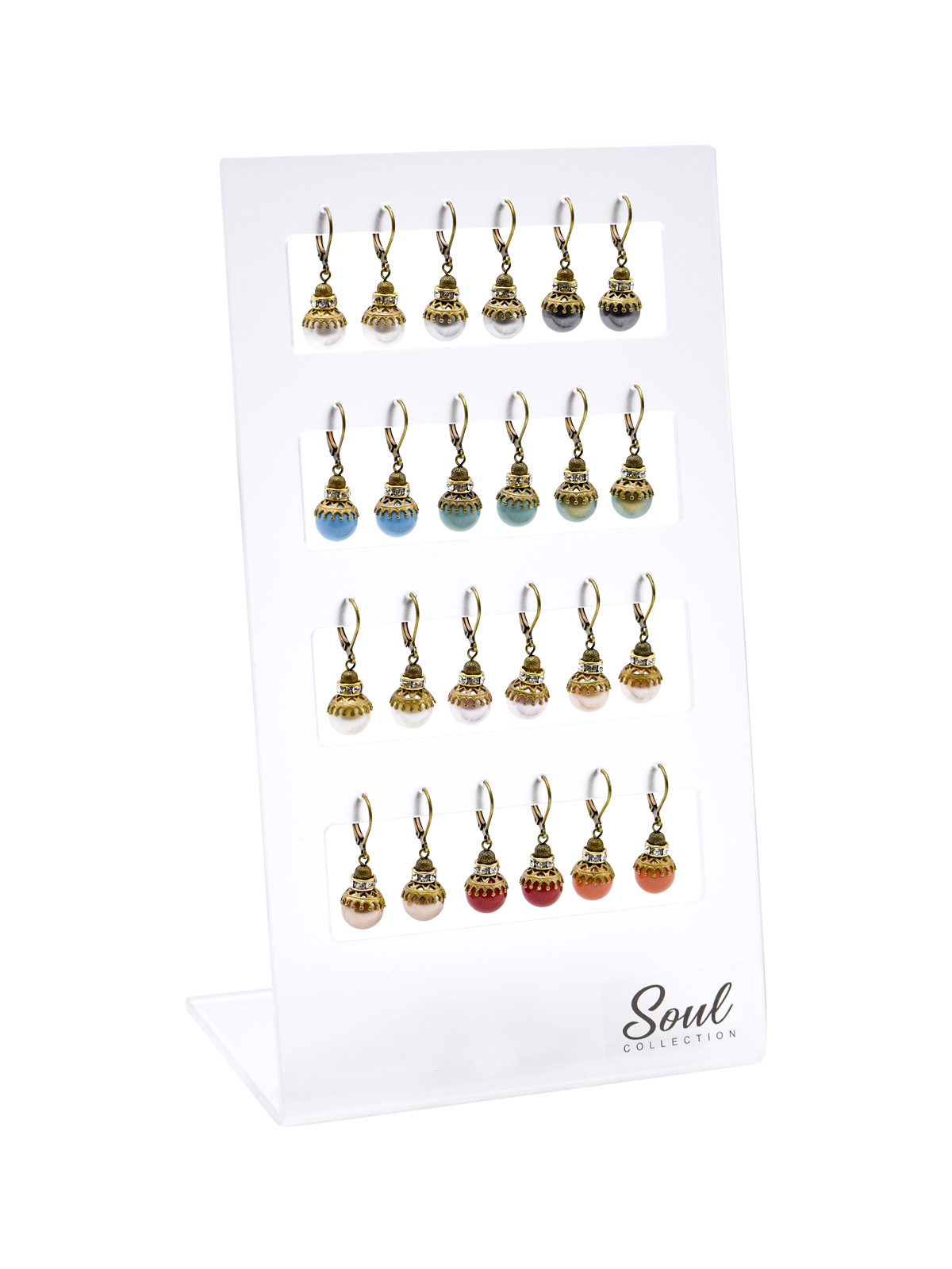 Display Ohrhänger Penelope mit Premium Perle in 10 mm (12 Paar)