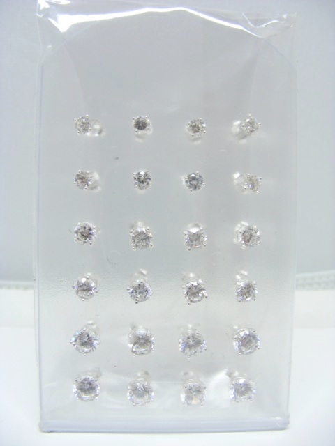 Ohrstecker (12 Paar) (rund)