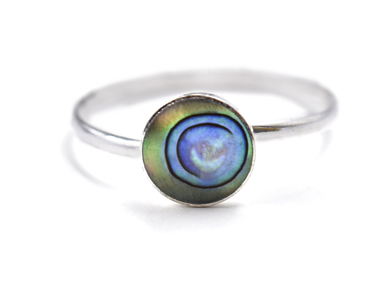Ring mit Abalone Muschel (verstellbar) (6mm)