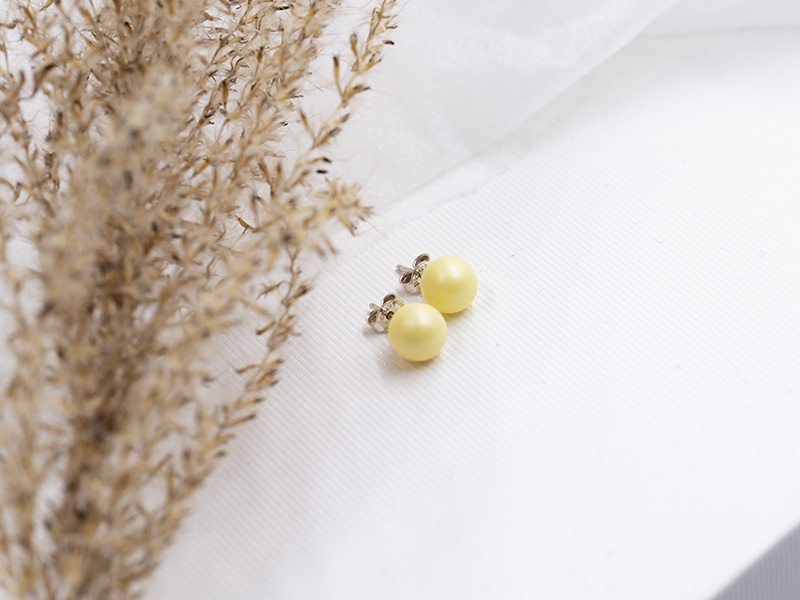 Ohrstecker Perle Pastell mit Premium Perle