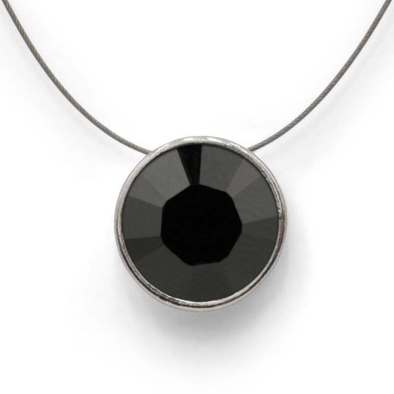 Collier Elegance mit Premium Crystal in 8 mm - Jet