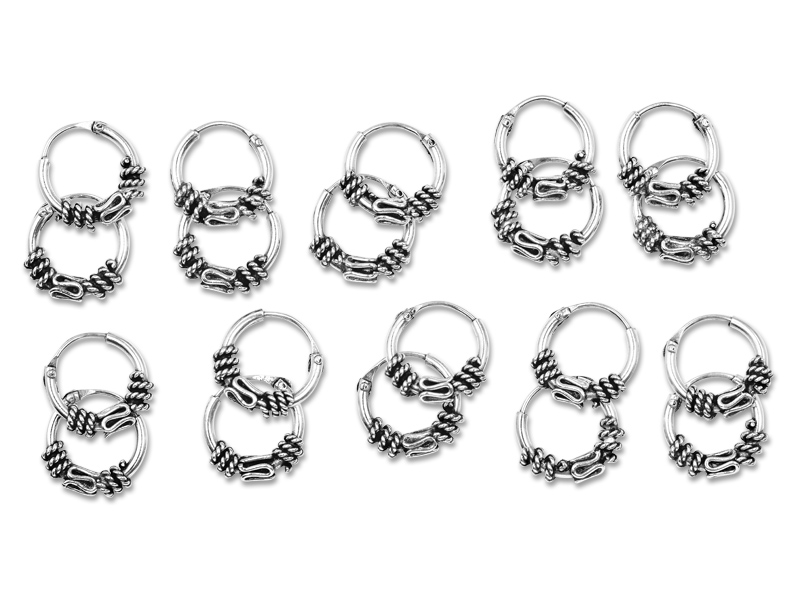 Bali Creolen (2.0 mm x 10 mm) (10 Paar)