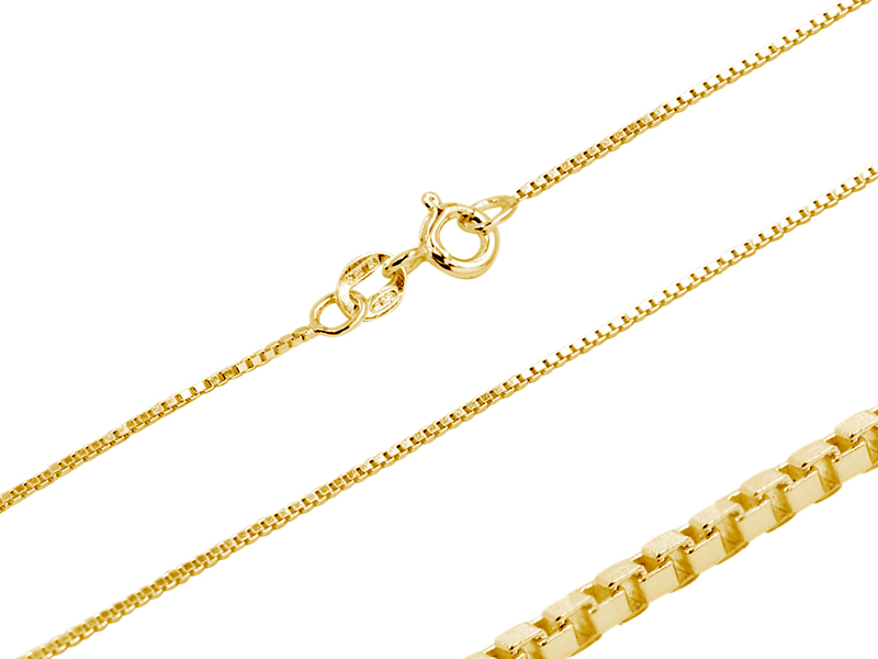 Venezianerkette vergoldet (45 cm) (1,0mm) (3er Pack)