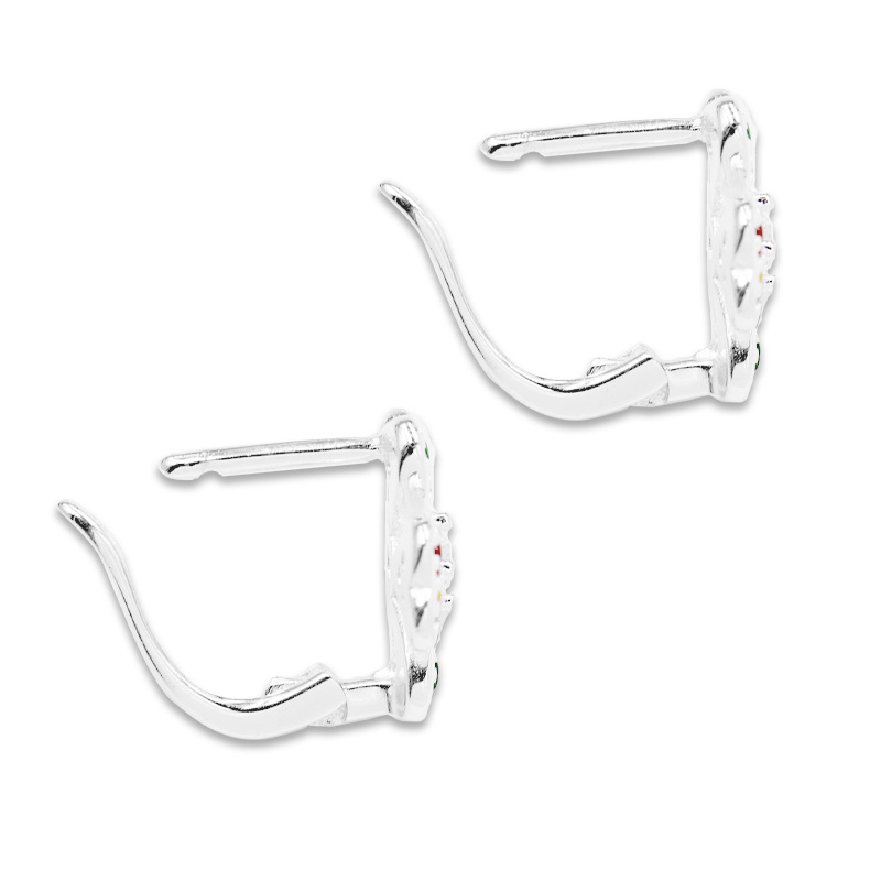 Creolen Kleeblatt mit Premium Crystal