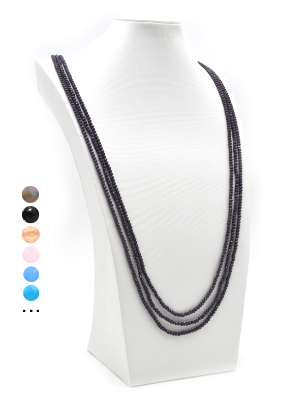 Glassteinkette "Quinn" 3er Set (ca. 96cm)