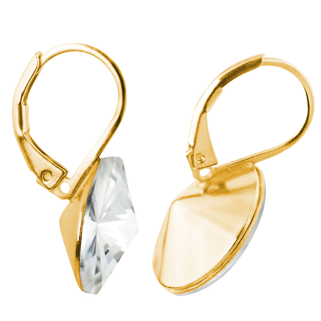 Ohrhänger HK14TB mit Premium Crystal in 14 mm vergoldet
