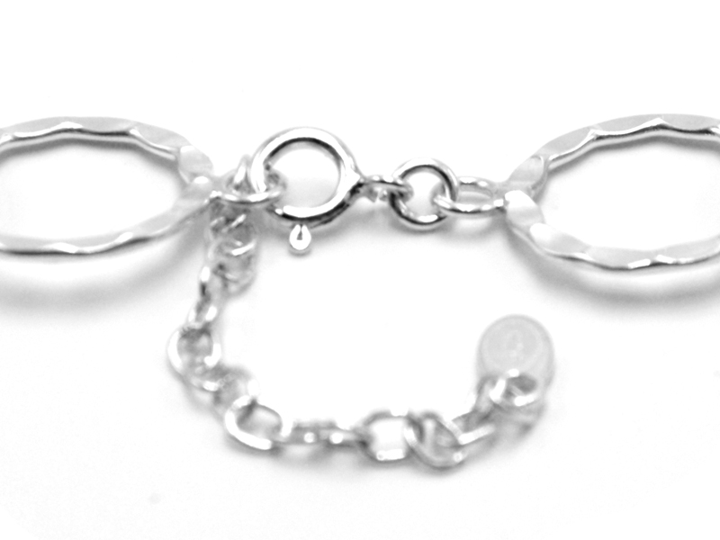 Armband aus Herzen und Kreisen (17 cm + 4 cm) (1.6 cm)