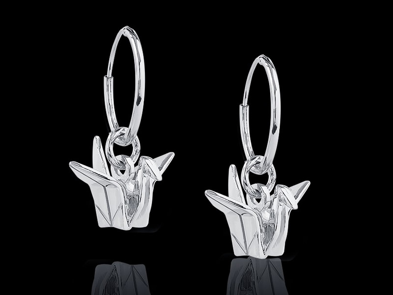 Ohrhänger "Origami Kranich"
