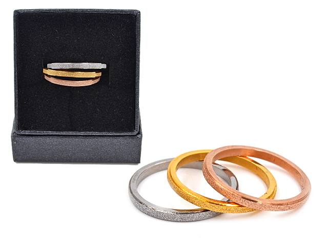 Edelstahlring Set (Größe 52) (Boxed)