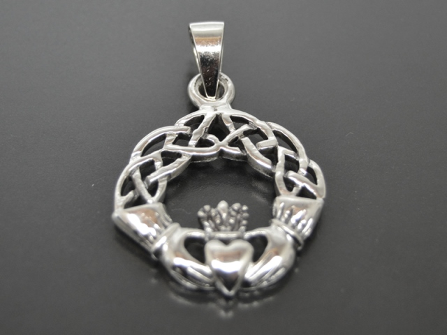 Anhänger Irischen Claddagh aus Sterlingsilber