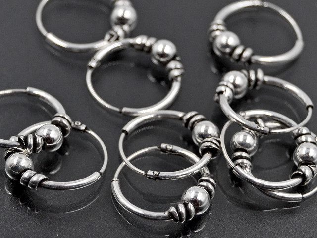 Bali Creolen (4.0 mm x 14 mm) (5 Paar)