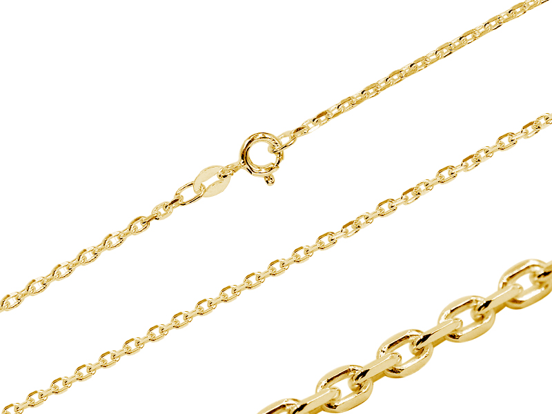 Ankerkette 925 Sterlingsilber vergoldet in 50 cm