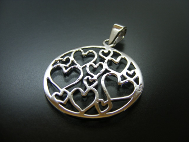 Anhänger Kreis mit Herzen