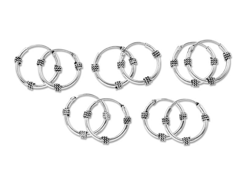 Bali Creolen (1.2 mm x 15 mm) (5 Paar)