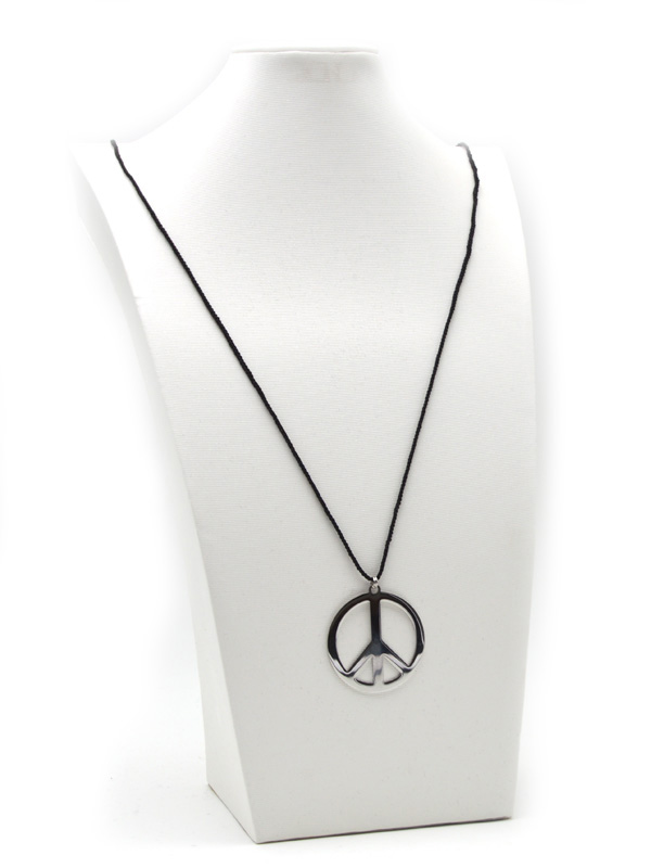 Baumwollkette mit Anhänger Peace (89 cm + 4.0 cm)