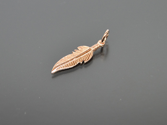 Anhänger Feder rosévergoldet