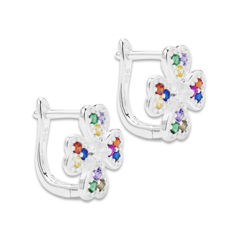 Creolen Kleeblatt mit Premium Crystal