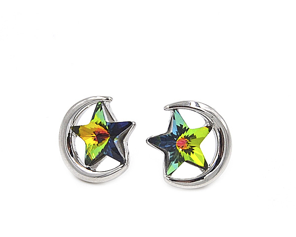 Ohrstecker Stern mit Premium Crystal