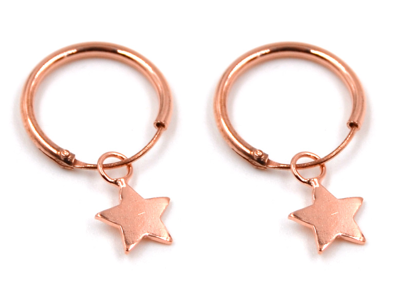 Creolen "Stern" rosevergoldet