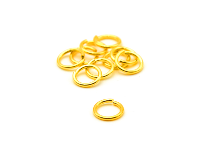 Biegeringe offen (6.0mm x 1.2mm) (10er Pack) vergoldet
