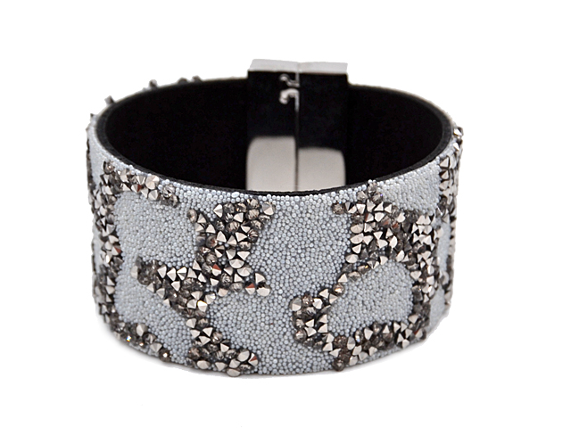 Alcantara-Armband Alonda (18 cm) Grau