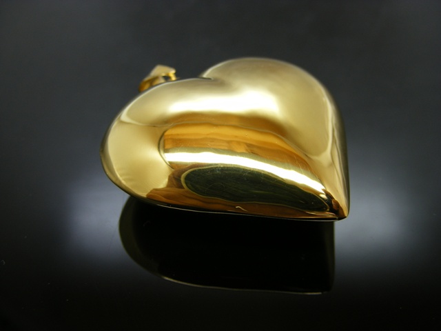 Anhänger Herz vergoldet