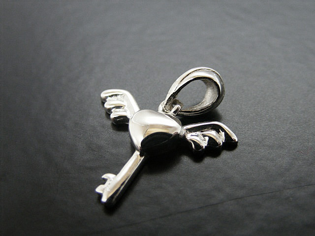 Anhänger Schlüssel, Herz, Flügel