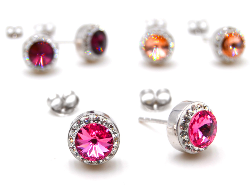 Silberohrstecker, rhodiniert "Michelle"