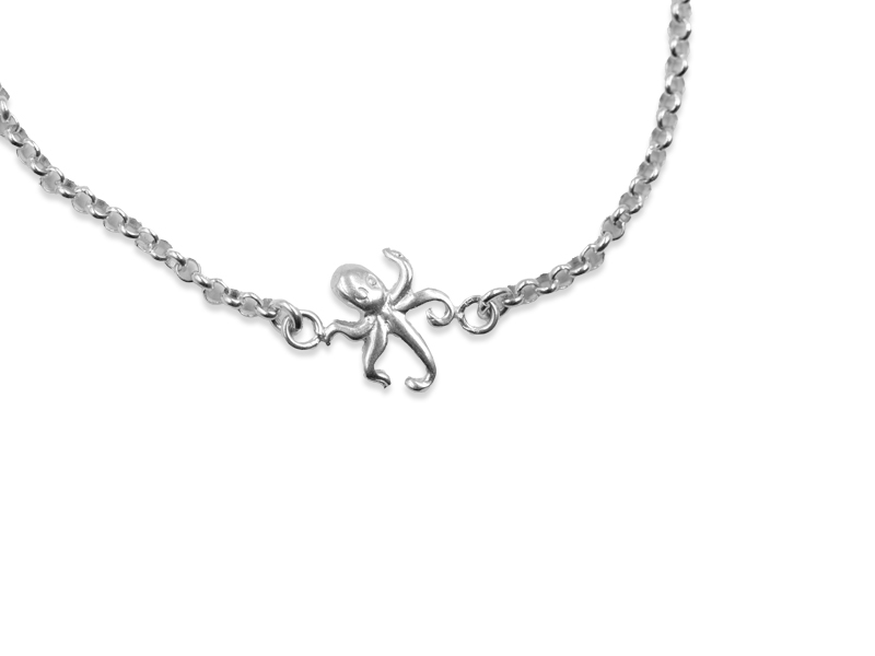 Erbsarmband mit Oktopus (17 cm + 2.5 cm) (2.0 mm)