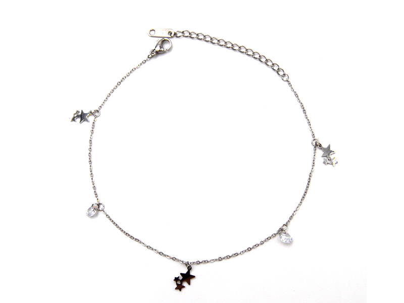 Edelstahlfussketten Star & Shine