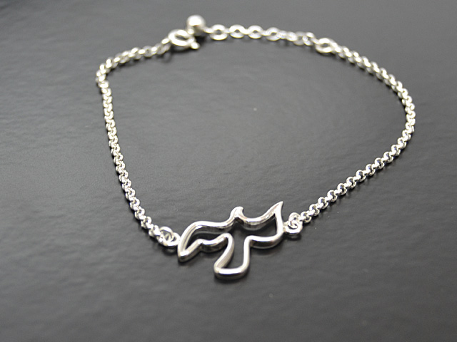 Erbsarmband mit Taube (17.5 cm + 3.0 cm) (2.0 mm)