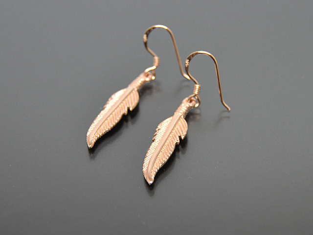 Ohrhänger "Feder", rosegold