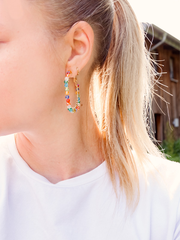 Creolen mit Glassteinen