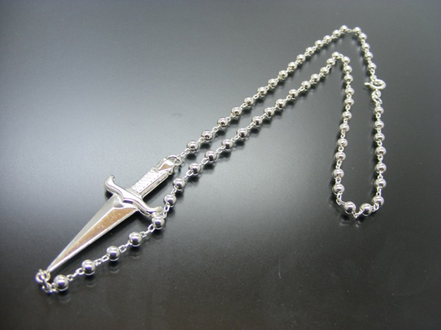 Figaro- Kugelkette mit Dolch (60 cm) (4.0 mm)