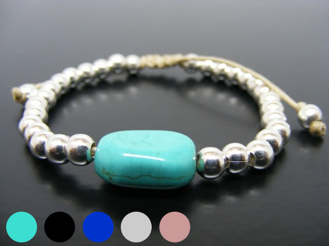 Freundschaftsarmband mit Stein Türkis (19 cm + 3.0 cm) (5.1 mm)