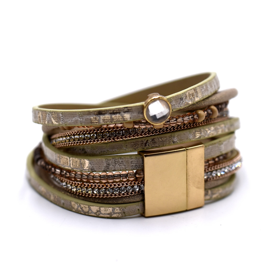 Leder Mix Armband Susan (37.5 cm)