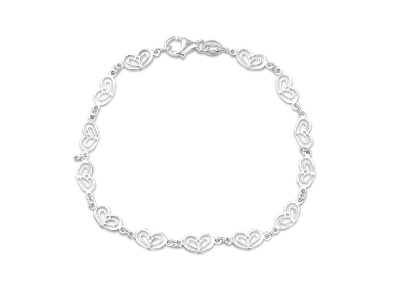 Herzarmband (18.5 cm) (4.7 mm) (0.5 mm) (3er Pack)