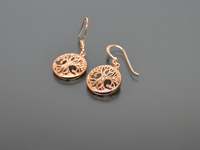 Ohrhänger "Baum des Lebens", rosegold