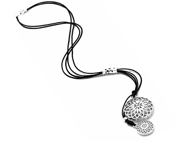 Kette mit Anhänger Blumen (88 cm + 6.0 cm)