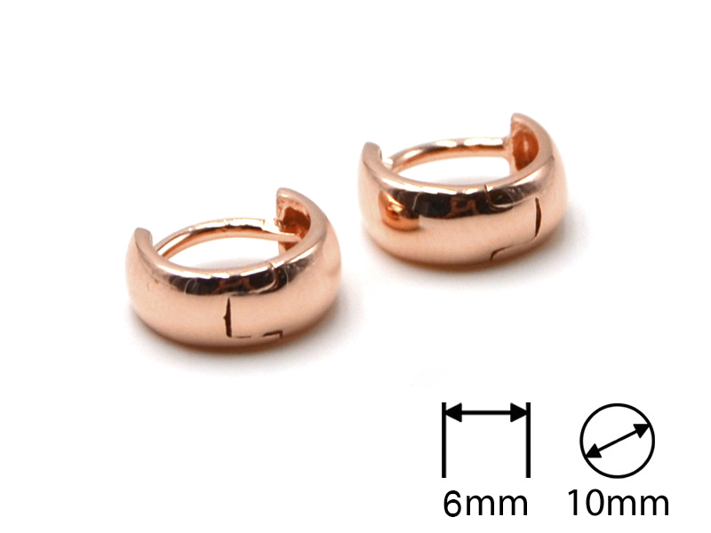 Creolen (6.0 mm x 10 mm) rosévergoldet