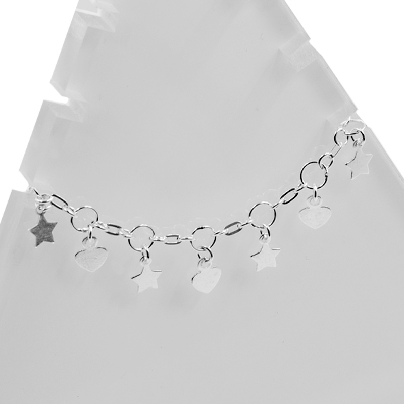 Fußkette Herzen und Sterne (25 cm)