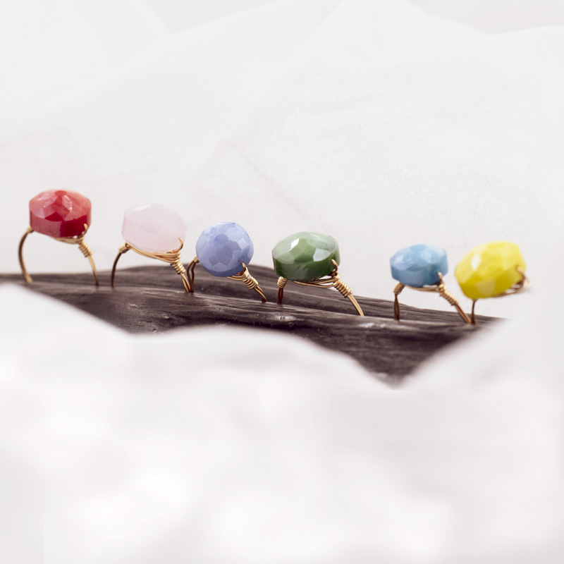 Ring mit Glaskristall