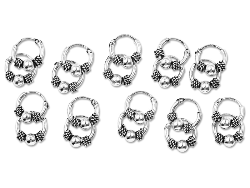 Bali Creolen (1.5 x 10mm) (10 Paar)