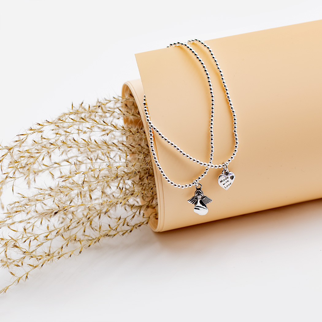 Kugelarmband Made with Love (18 cm) (2.0 mm)