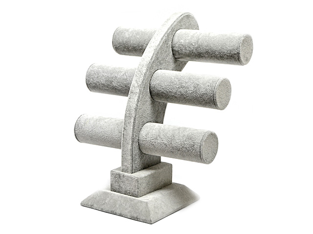 Armbandständer mit drei Rollen, grau